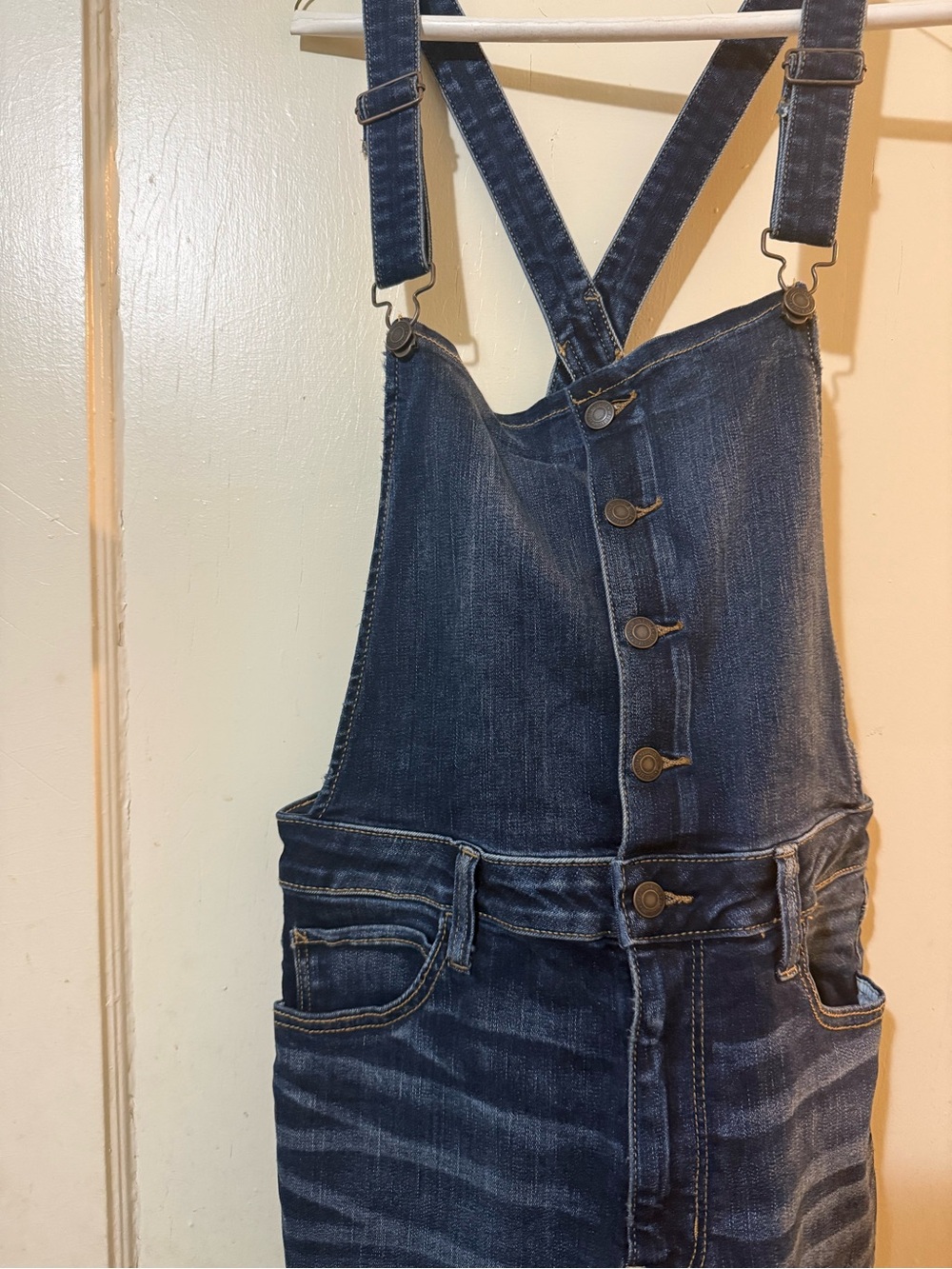 American Eagle Outfitters Dark Blue Women's Denim Overalls